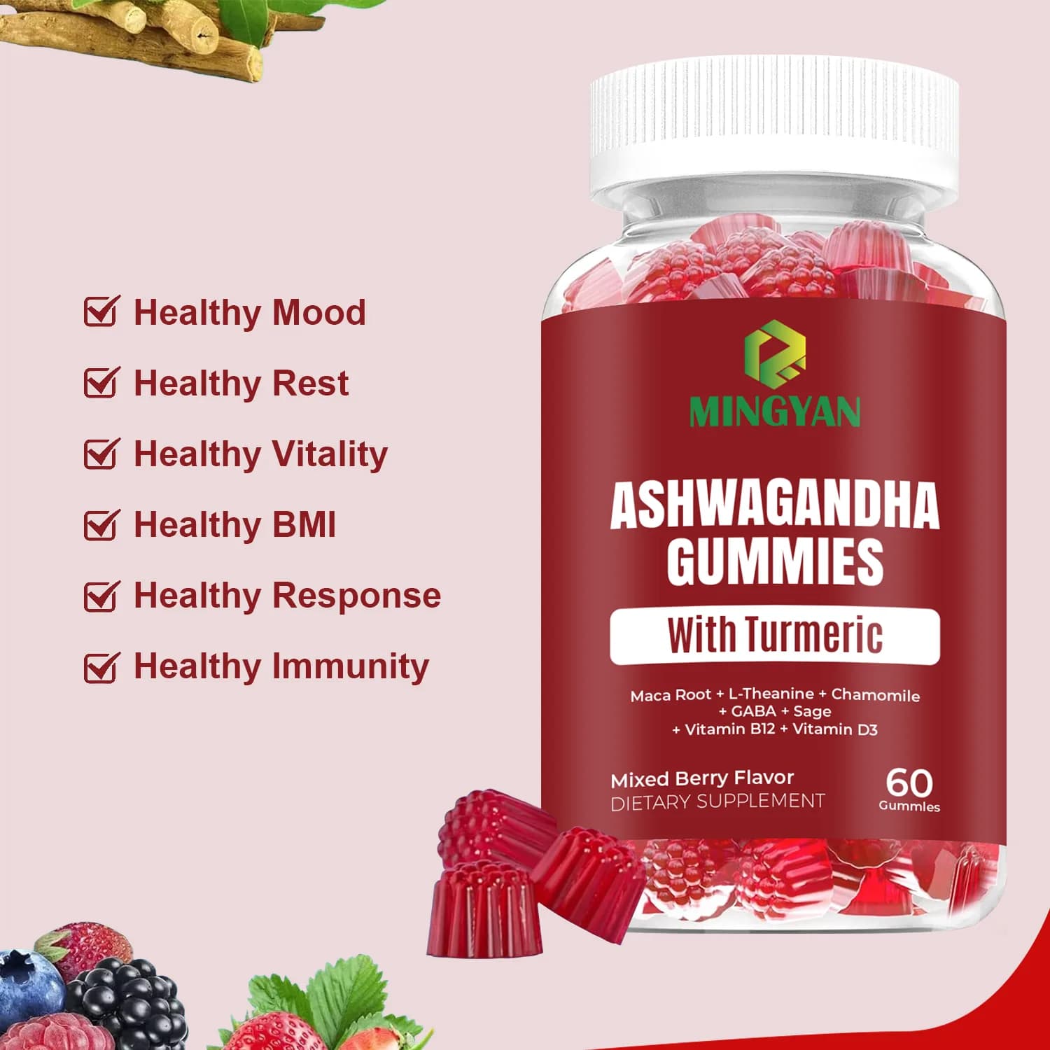 Lunieo Ashwagandha Turmeric Gummies, product photo 2