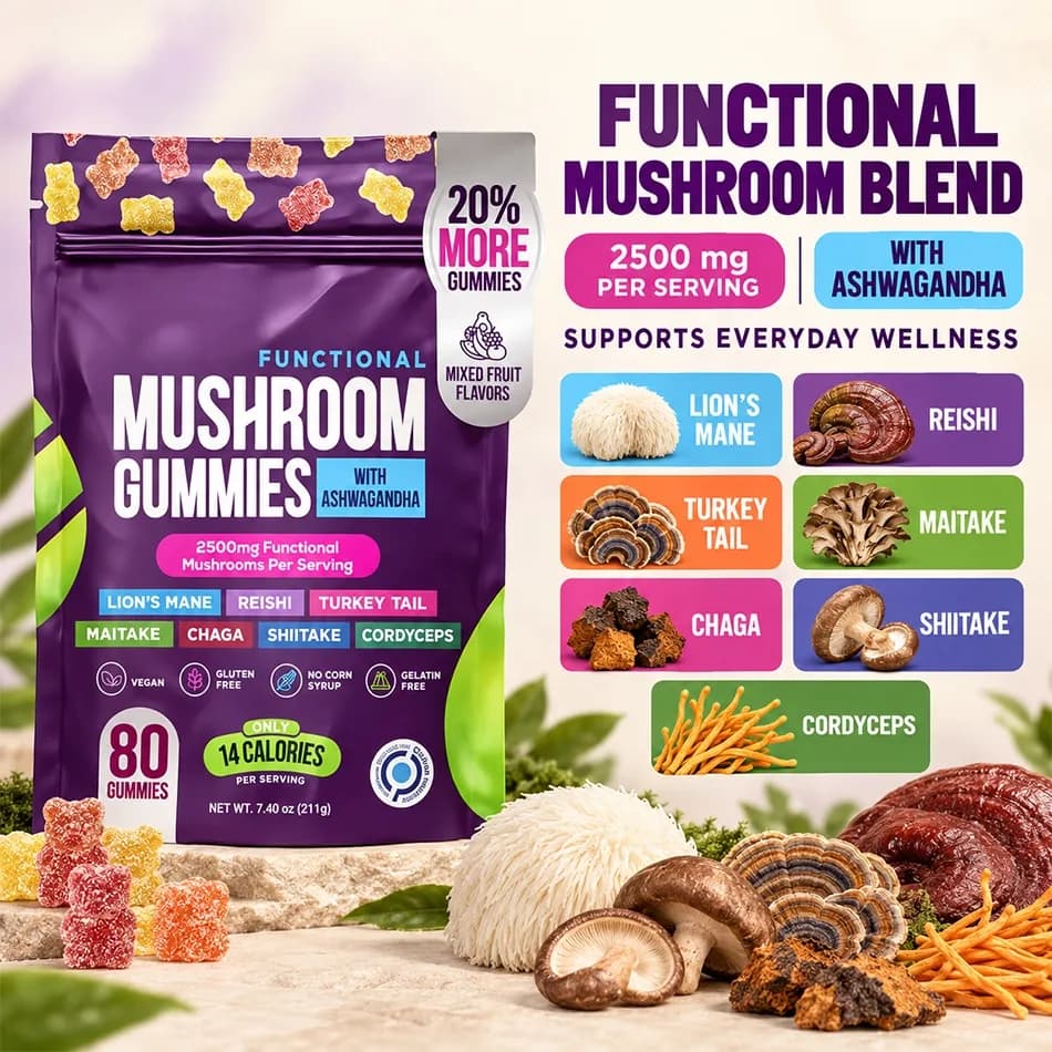 Lunieo Mushroom Calm Gummies, product photo 3