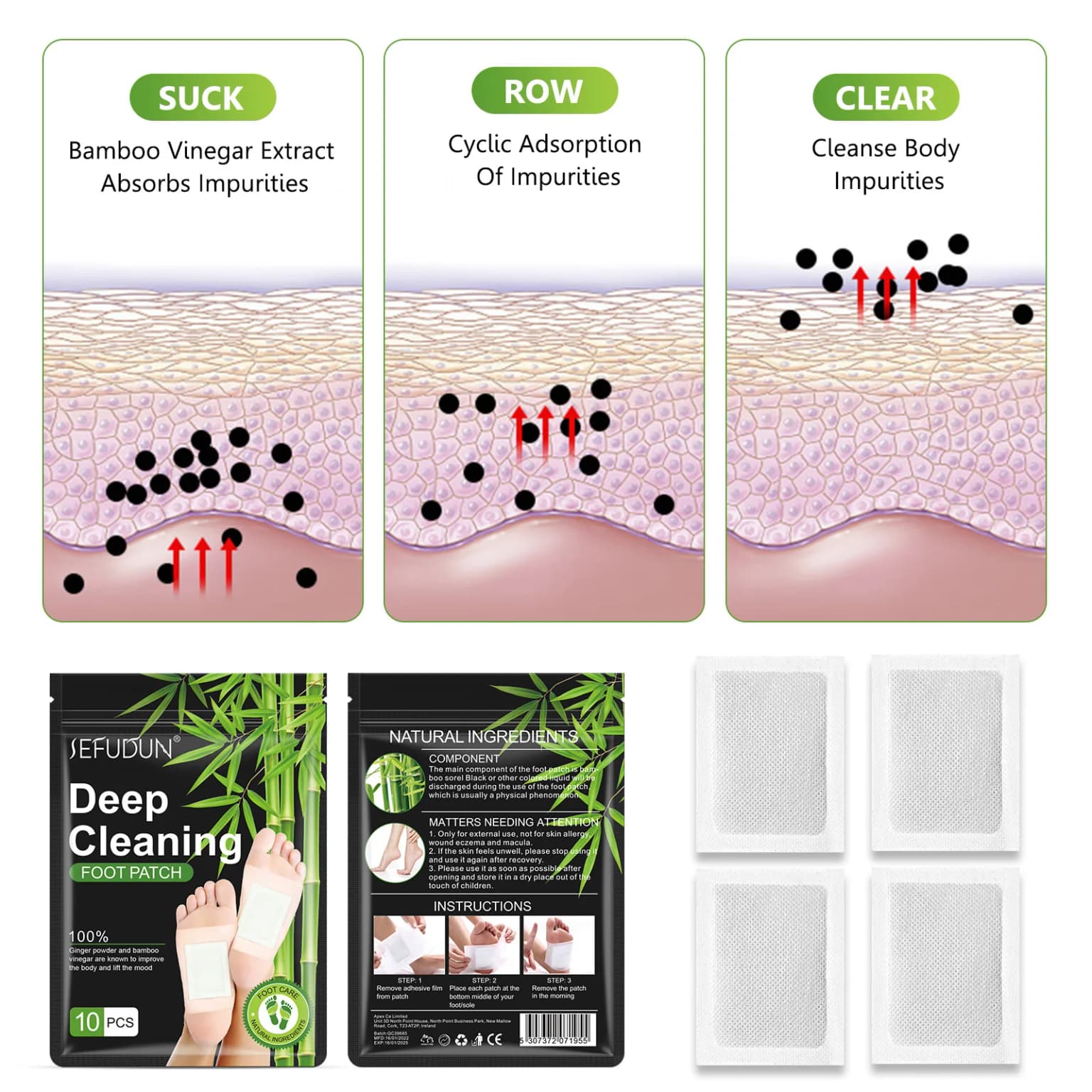 Lunieo Night Relief Foot Patches, product photo 3