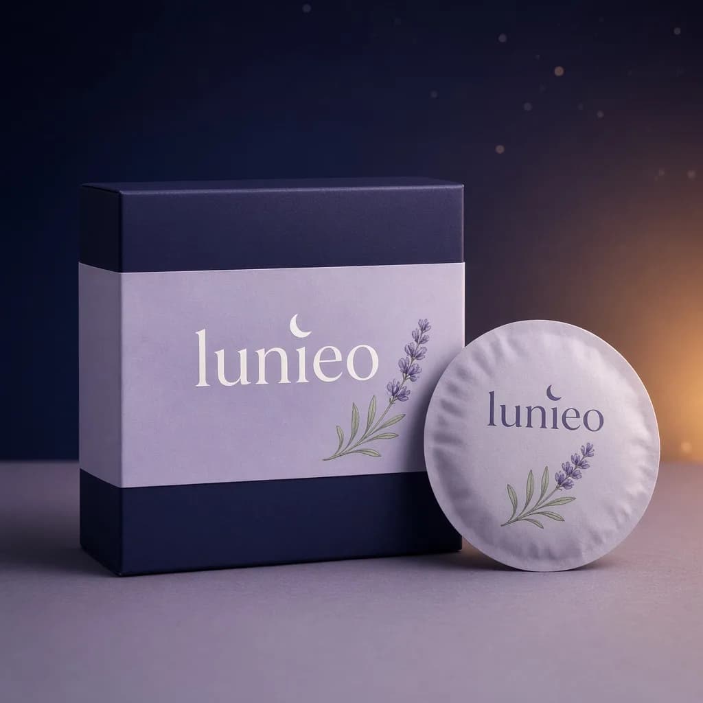 Lunieo Lavender Herbal Night Patches, Lunieo packaging